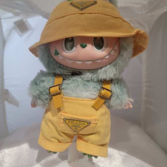 Labubu Overalls Bucket Hat 2 Piece Outfit #60 - Picture 2 of 2
